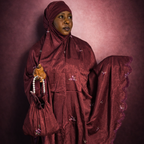 2 piece Khimar and gown sets with a purse